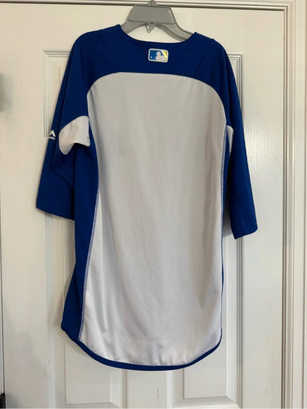 Kansas City Royals Majestic On-Field 3/4-Sleeve Batting Practice Jersey Small